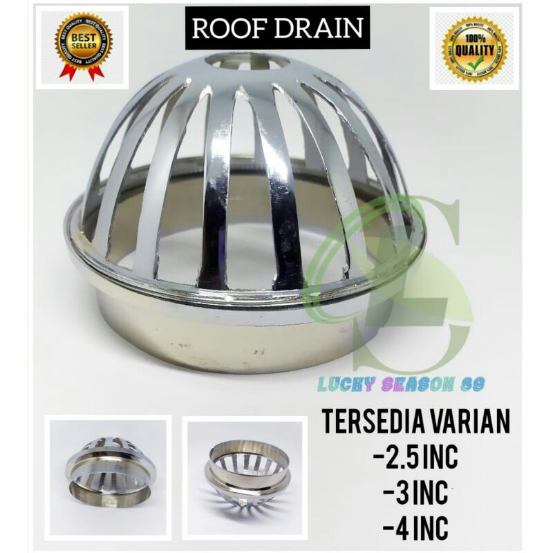 ROOF DRAIN STAINLESS TERSEDIA 3 UK/SARINGAN ROOF DRAIN DAKAN BAGUS MURAH