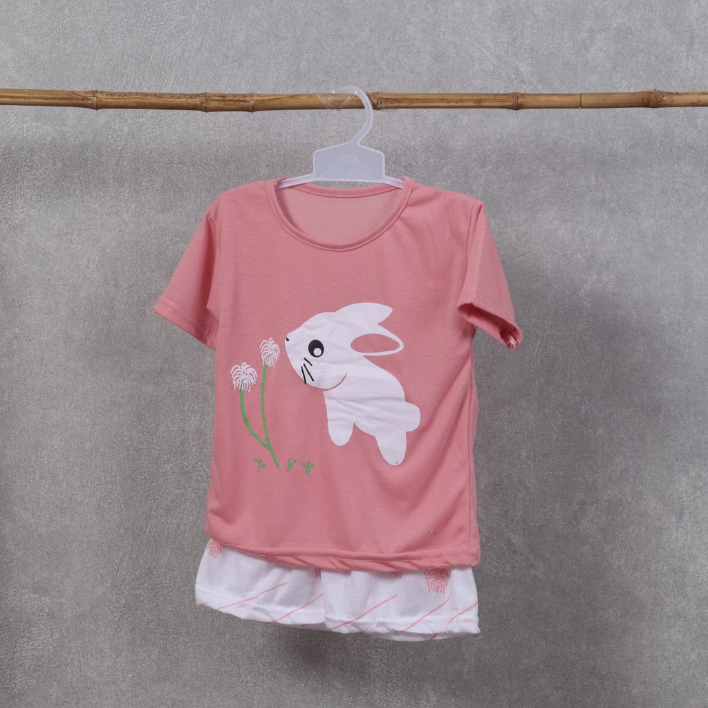 BEFAST - ZTL OOTD Setelan Anak NAMIYA / SET ANAK SWEET BUNNY / Oneset Anak Terbaru / Setelan Anak perempuan / Atasan Kaos Lengan Pendek+Celana Pendek / Oneset Motif / Pakaian Anak-Anak perempuan / Termurah