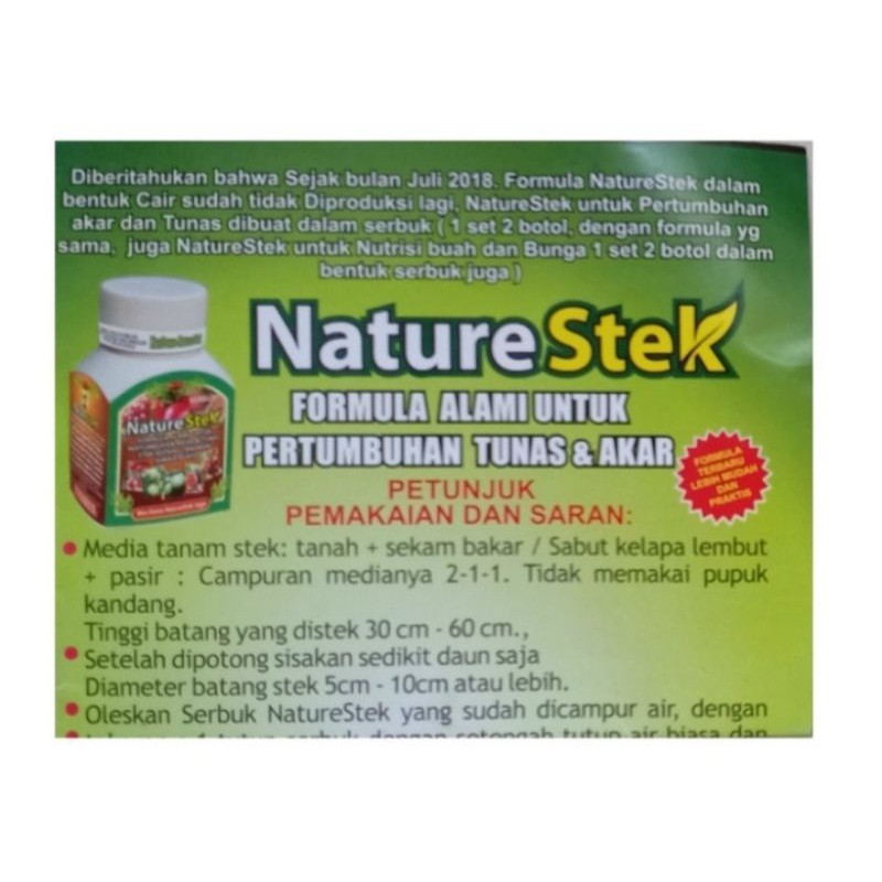 Paket Bundling Nature Stek Akar 100GR Dan Nature Stek Buah 100GR