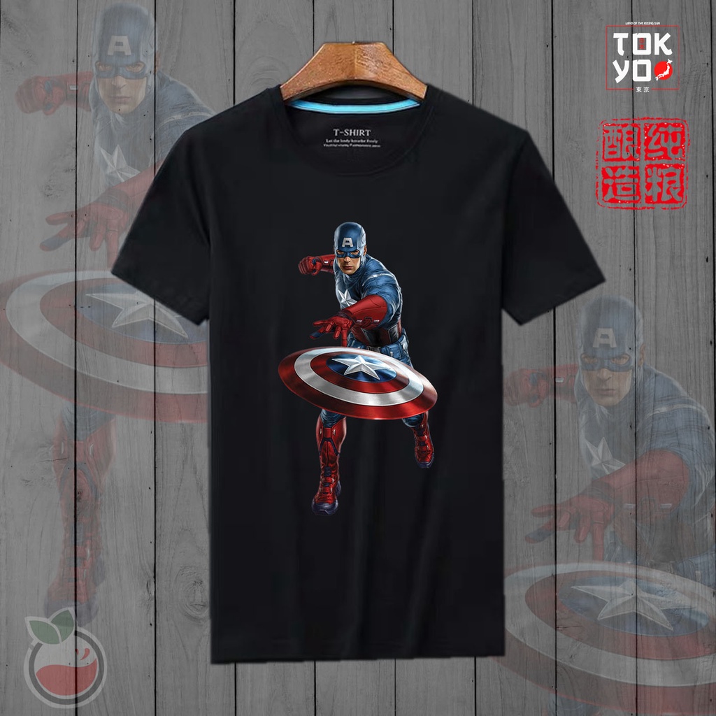 Lilipop Kaos Tshirt  Pria Avengers Iron Man Baju Distro Basic Lengan Pendek Cowok Kasual