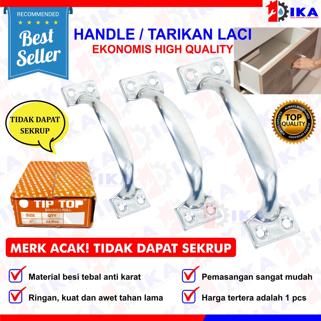 Handle Tarikan Laci Pegangan Lemari / Gagang Tarikan Knob Knop Laci Ukuran Panjang 12cm