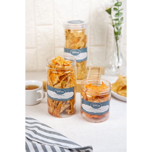 

ONION CHIPS/ KERIPIK BAWANG, ( Large) Kemasan Jar/ Toples