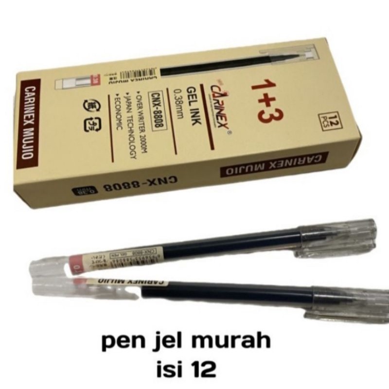

BOLPOINT GEL MURAH/PEN JEL/PEN JEL CARINEX ISI 12