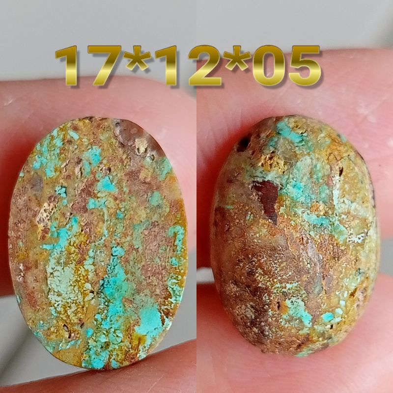 batu pirus persi asli hijau serat emas