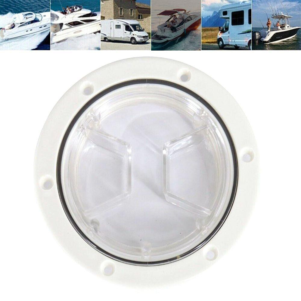 Populer Deck Cover Lid Putih Yacht Akses Pengait Perahu Bening Bulat Non-slip