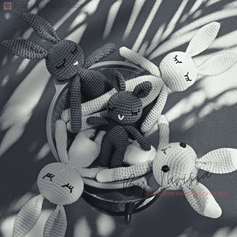 bunny sleeping doll rajut