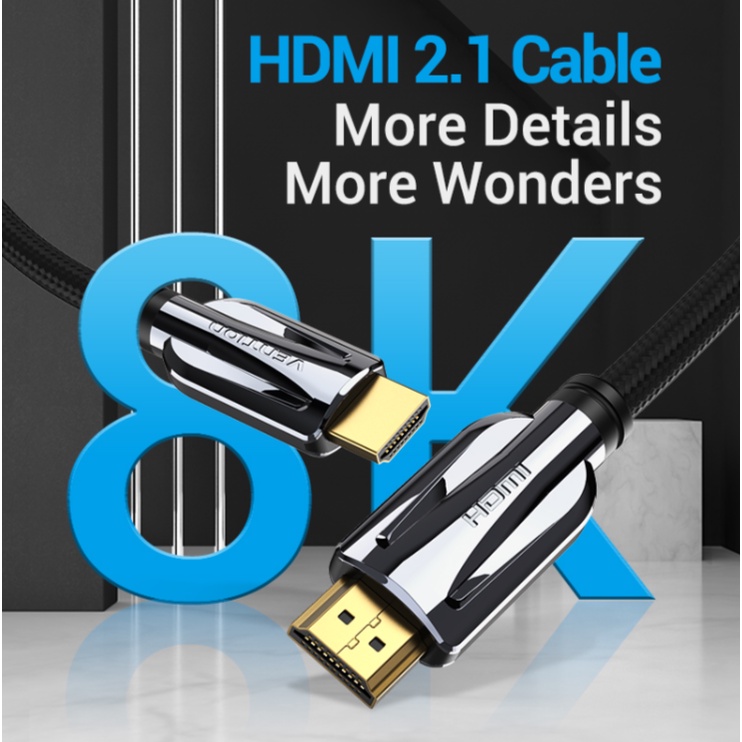 Vention Kabel HDMI 2.1 Male to Male Premium 8K 4K HDR Cable 2m 3m