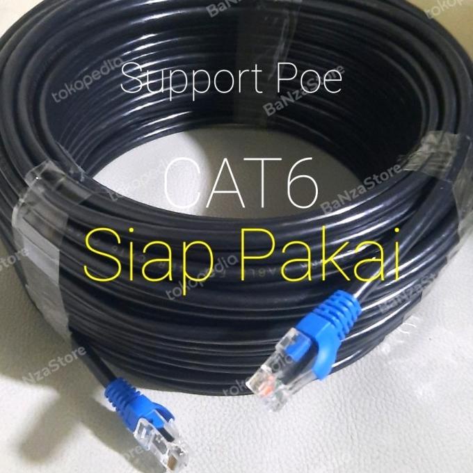 kabel lan cat 6 100 meter outdoor siap pakai