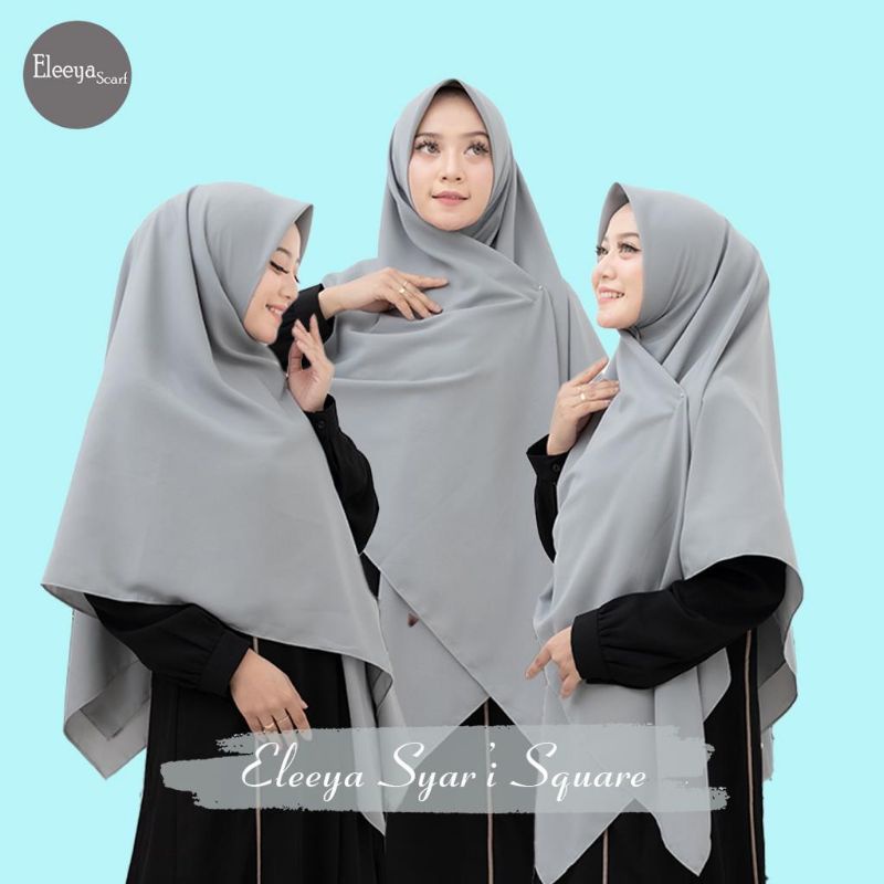 HIJAB SEGIEMPAT SYARI 130 x 130 || ELEEYA ORIGINAL