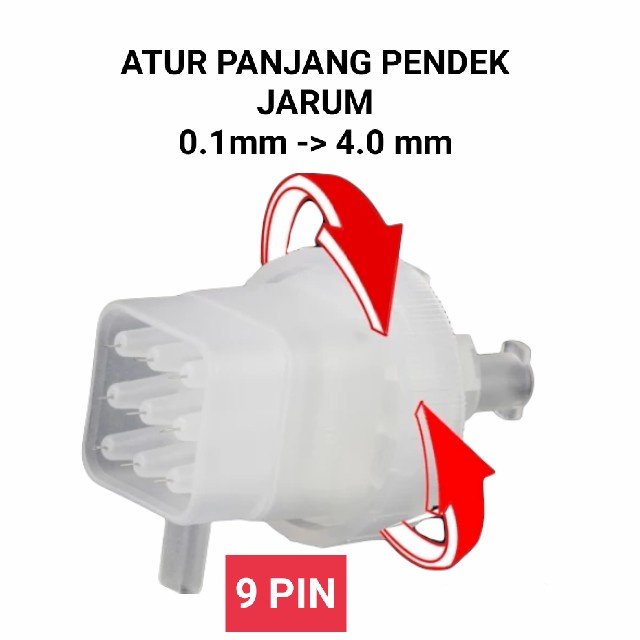 Needle beauty tools jarum 9 pin ez injector mj II 3D INJECTOR ADJUST 0.1 MM SD 4.0 MM
