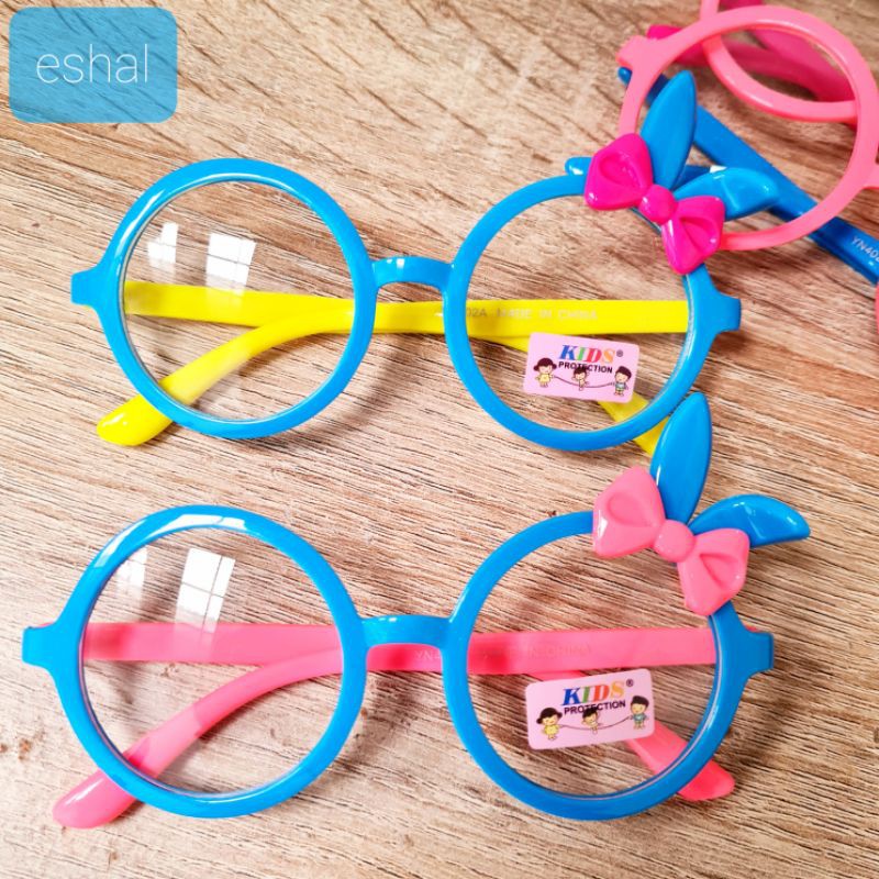 kacamata anak perempuan cewek fashion pita kelinci murah-Biru