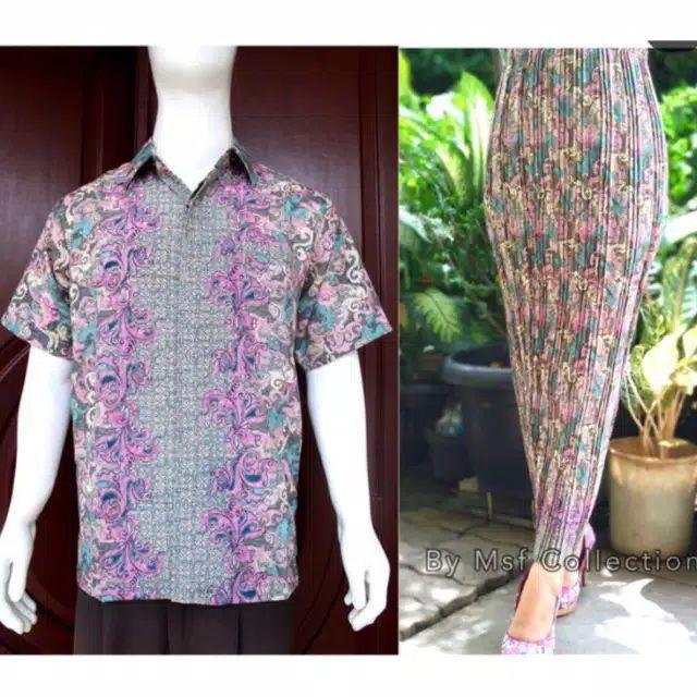 (36 Motif) Rok Plisket Dan Kemeja Pendek Batik