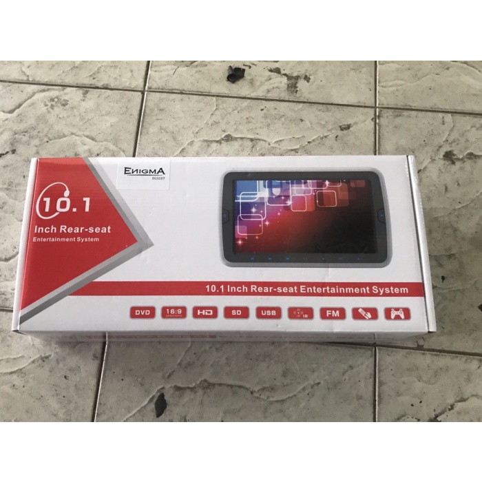 TV CLIP ON HEADREST ENIGMA 10 INCH DVD HDMI LAYAR HD GARANSI 1 TAHUN