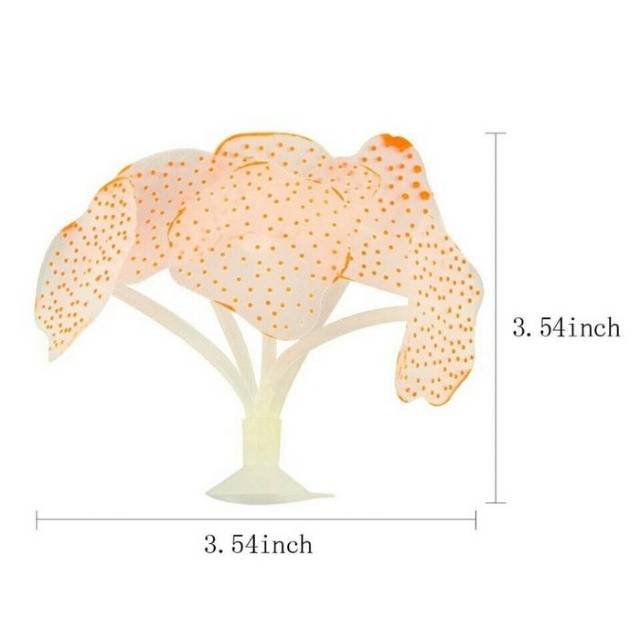 hiasan aquarium tanaman coral menyala efek cahaya - dekorasi air artifisial