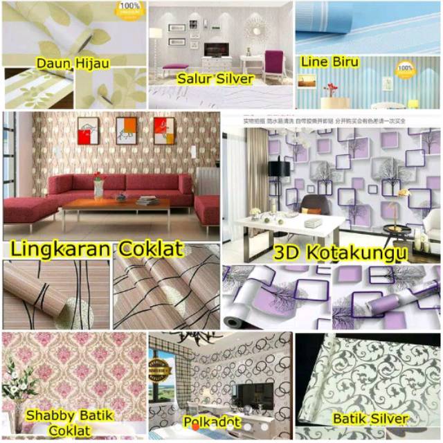 Paket wallpaper dinding motif