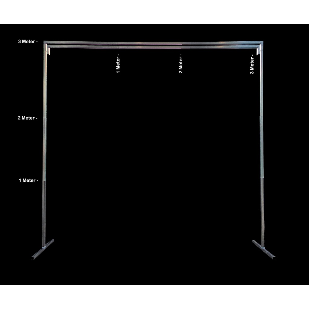 Tiang Backdrop / Tiang Dekorasi / Tiang Gawang Besi 3x3 2 layer