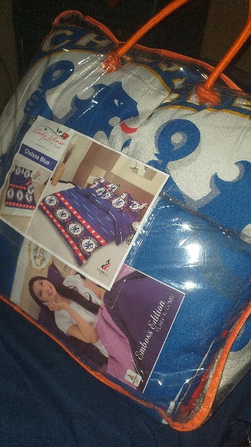 Bedcover Lady Rose Uk. King (180x200)cm Motif Bola Mu, Chelsea, Barcelona, Juventus