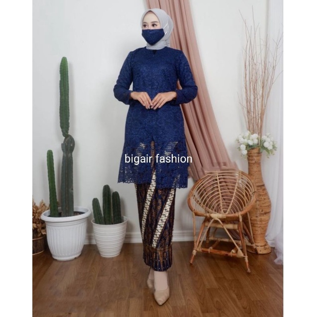 KEBAYA TUNIK BRUKAT MODERN SETELAN KEBAYA TUNIK BRUKAT RESLETING DEPAN KEBAYA TUNIK BRUKAT KEKINIAN KEBAYA TUNIK PESTA KEBAYA WISUDA KEBAYA LAMARAN BY BA