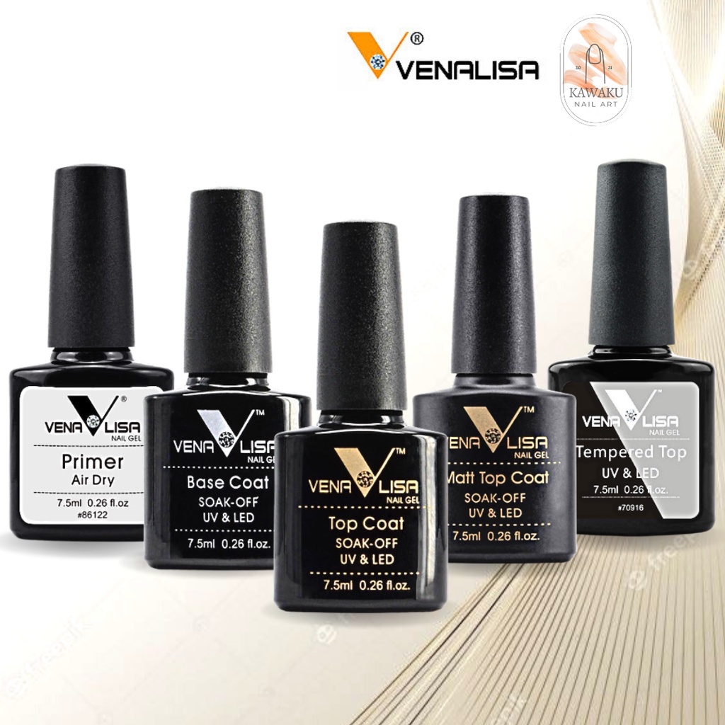 Venalisa Essential Primer / Base Coat/ Top Coat / Tempered/ Matte 7,5 ml UV LED Kutek Gel Polish