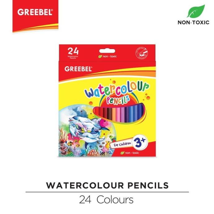 

(BISA COD) GREEBEL 8024 Water Colour Pencil 24 Warna TERJAMIN Kode 1056