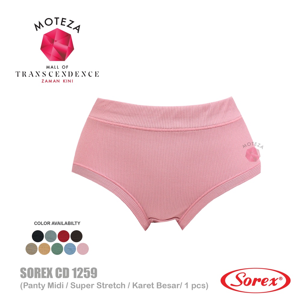 Sorex CD 1259 Celana Dalam Wanita - Midi Panty - Super Stretch Karet Besar - M - XXL