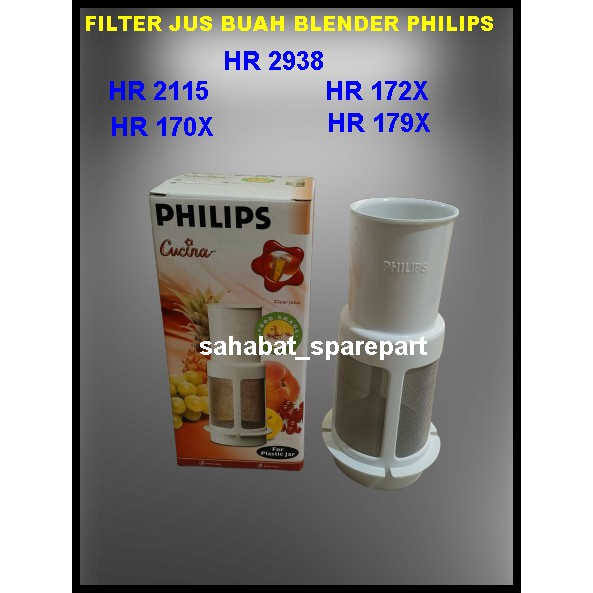 SARINGAN FILTER JUS BUAH BLENDER PHILIPS CUCINA HR 2938 HR 2115 ORIGINAL