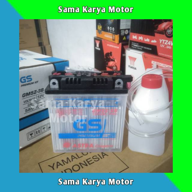 CU02 aki GS GM5Z-3B / aki GM5Z-3B / aki GS astra GM5Z-3B / aki GS astra / aki motor / aki basah