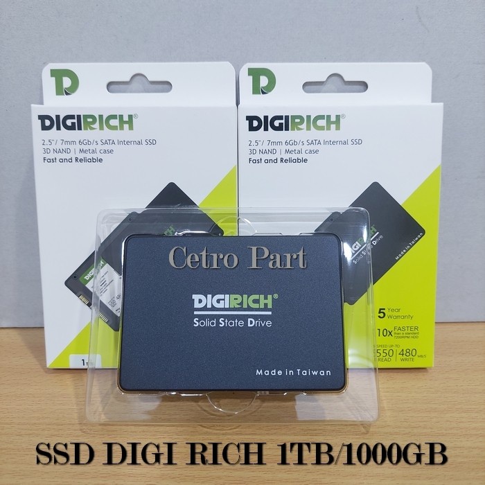 SSD DIGI RICH 1TB / 1000GB 2.5&quot; SLIM 6.0Gb/s SATA 3 Internal SSD NEW