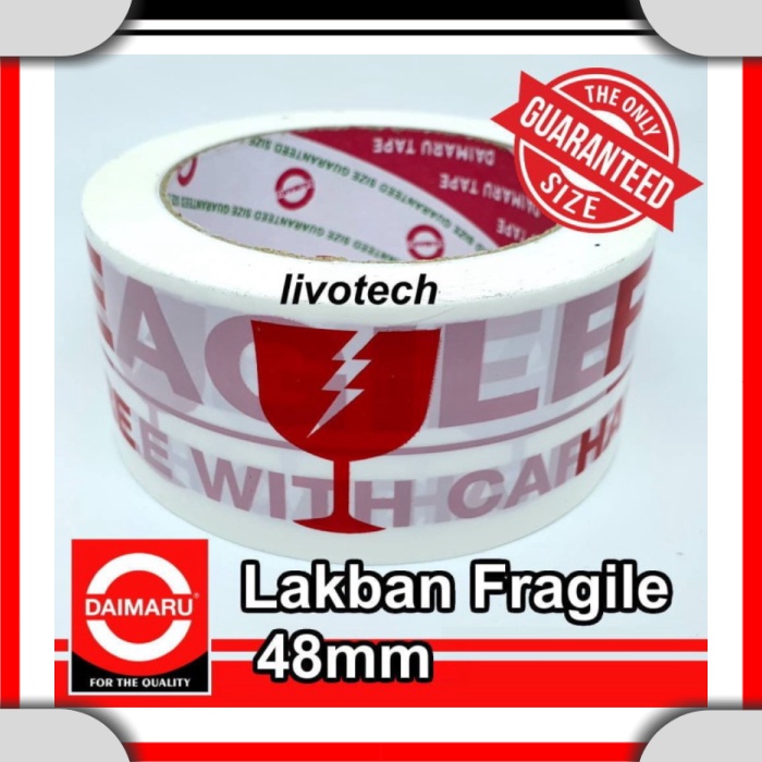 

Lakban Fragile 48mm Daimaru Tape Selotip Tebal Opp 2 5cm FRAGILE 5 cm T0482