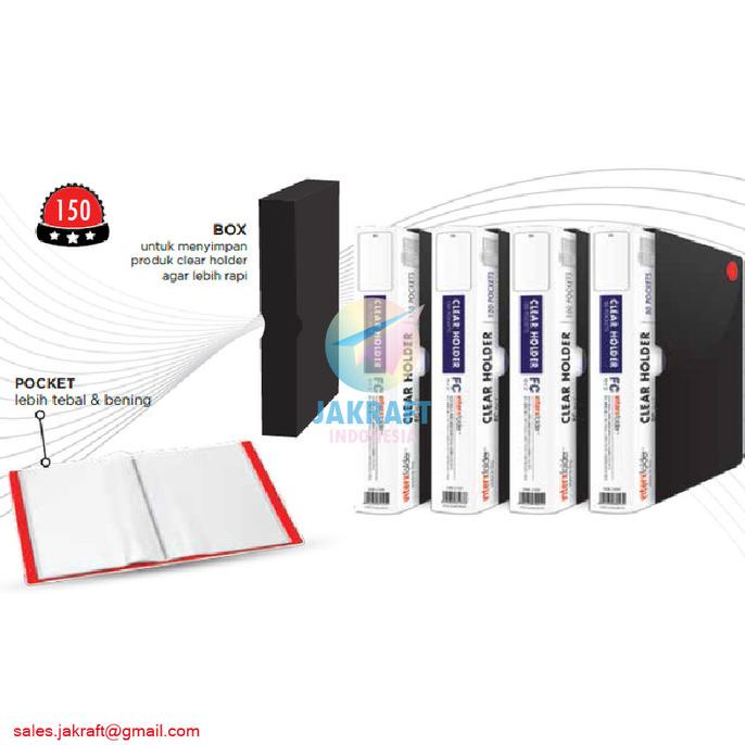 

Office & Stationery | Document Organizer | Clear Holder Folio Isi 150 + Box Display Book F4 Fc Document Keeper | Best Seller