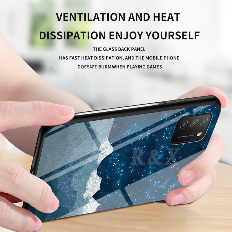 Casing Tempered Glass Xiaomi Poco M3 X3 Nfc Redm 9a 9c Note 9s Motif Langit Berbintang