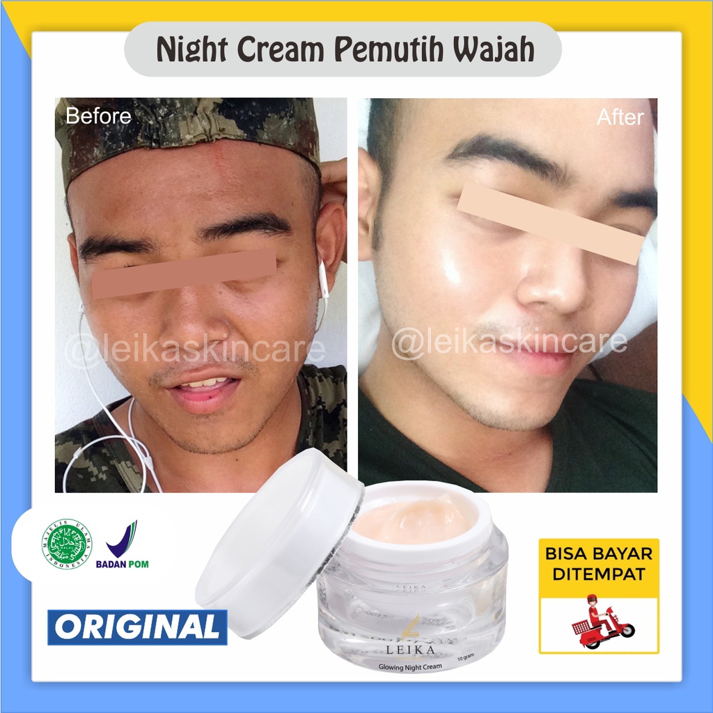 AMPUH PERMANEN Krim Pemutih Wajah Pria Cream Pemutih Wajah PERMANEN BPOM Perawatan Scincare Wajah Pr