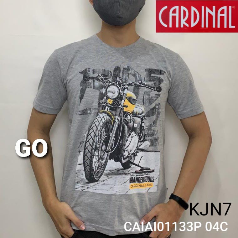 gof KJN CARDINAL JEANS KAOS T-Shirt Cowok Baju Reguler Slimfit Cowok Kaos Cardinal Keren!!!