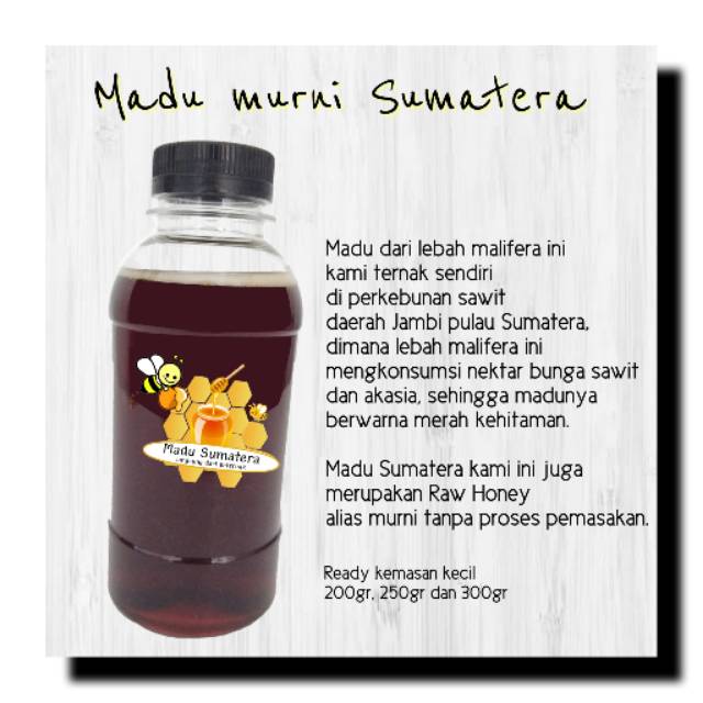 

Madu murni Sumatera kemasan kecil