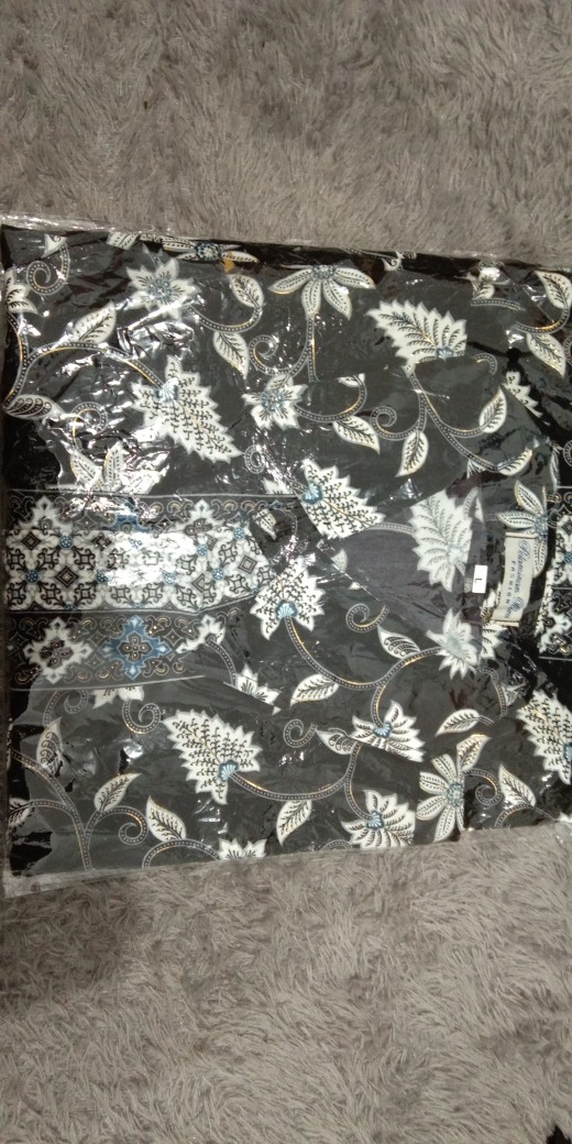 Couple Babydoll Long Hand Melati Silver/brukat/sarimbit