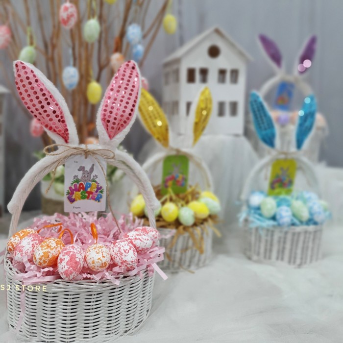 

Easter bunny eggs basket hampers anak kado hadiah paskah murah