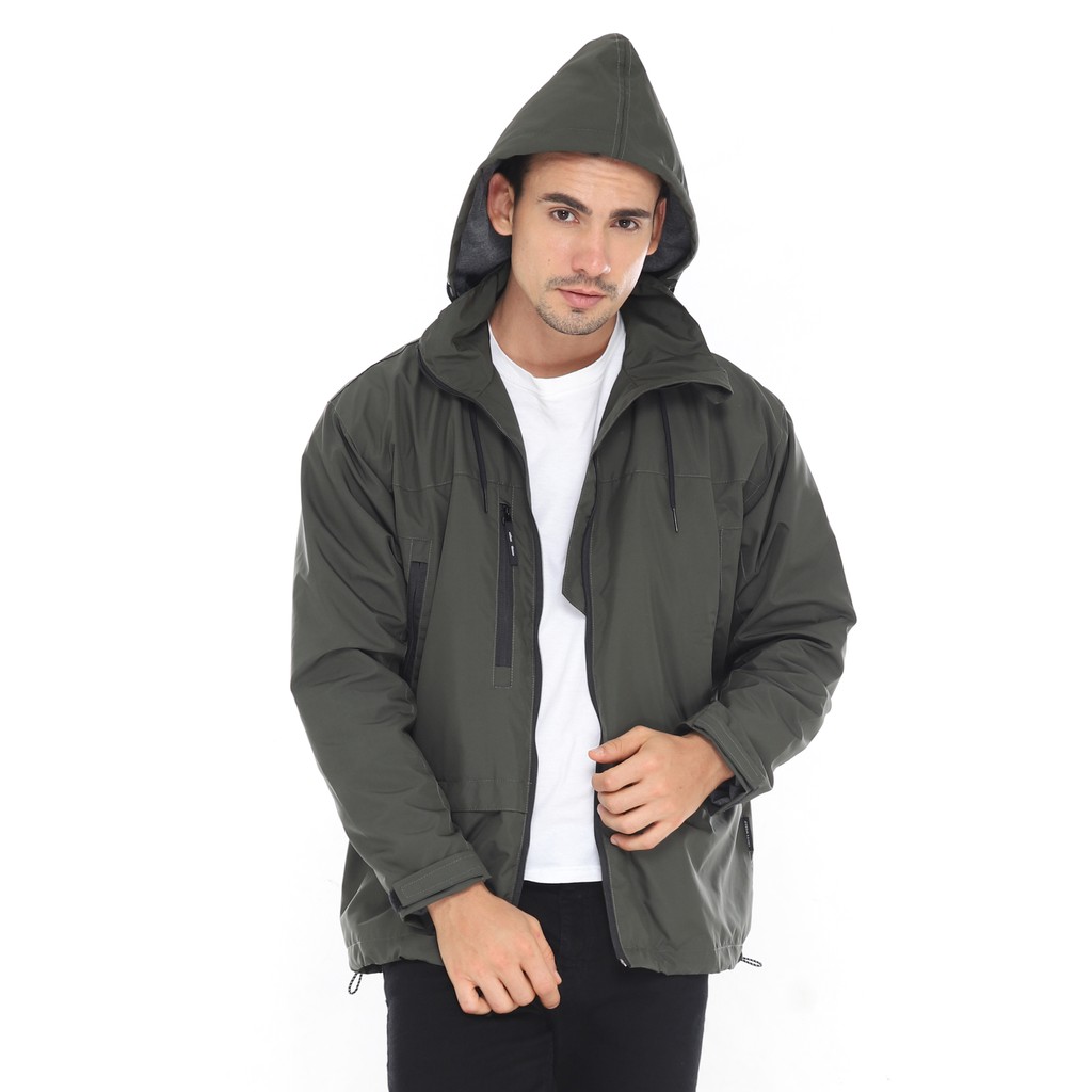 Kent Jaket Pria Outdoor Parka Cougle Original Hijau Army
