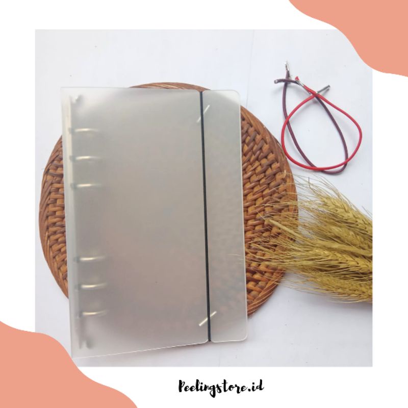 

6 Ring Binder A6 Matte Aesthetic Binder Transparant Dove