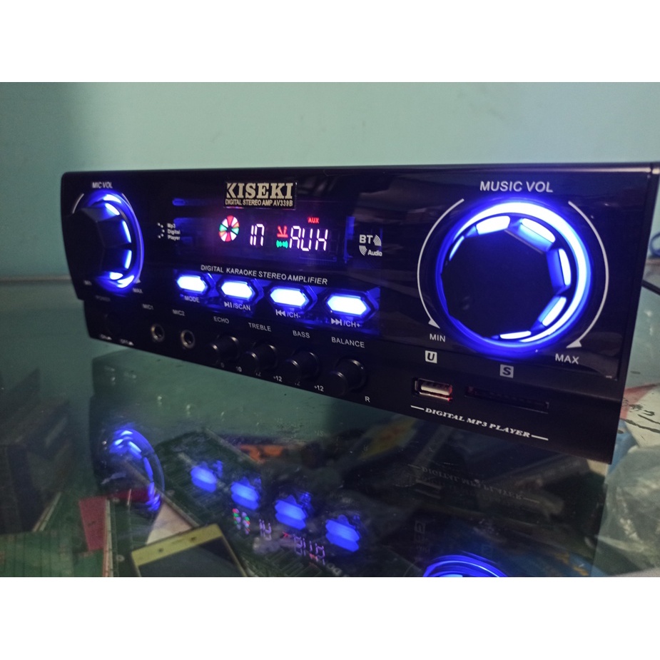 POWER AMPLI PROFESIONAL KARAOKE BLUETOOTH MP3 KISEKI AV-339B (D33)