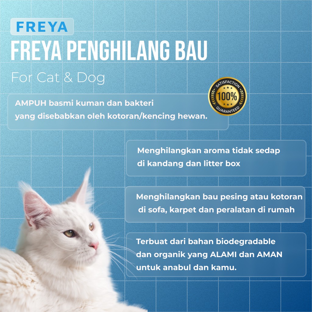 Penghilang Bau Kotoran Pup Pipis Kencing Kucing Anjing Kandang Hewan Peliharaan