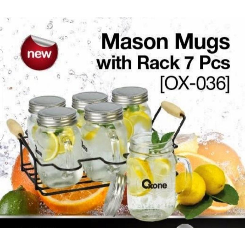 Oxone Mason Mug With Rack OX - 036