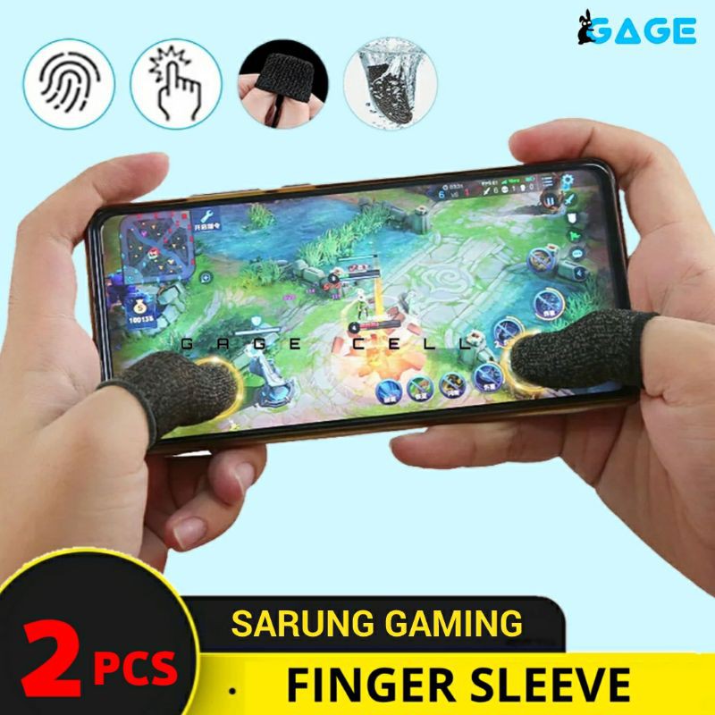 SEPASANG FINGER SLEEVE SARUNG JARI JEMPOL GAME PUBG FF TOUCH SENSITIF ANTI KERINGAT BASAH PREMIUM