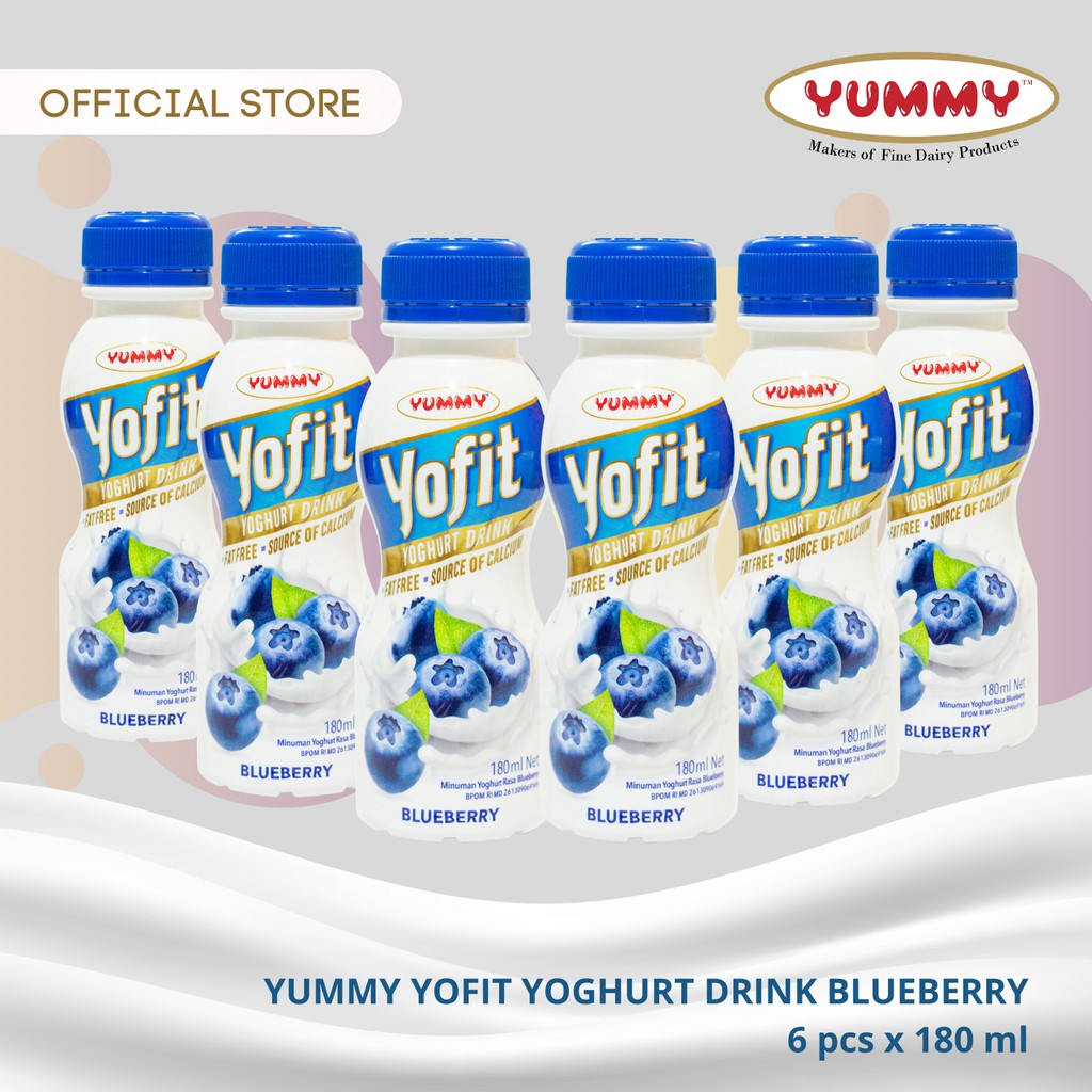 

Yummy Yofit Yoghurt Drink Blueberry 6 x 180ml