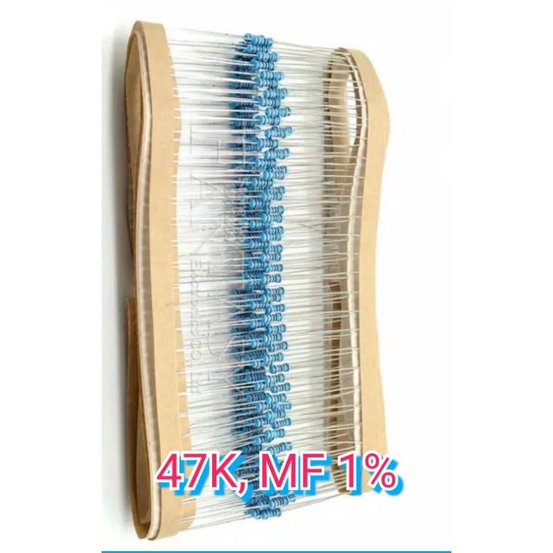 10 pcs RESISTOR, 47K, 1/4 WATT MF 1 %