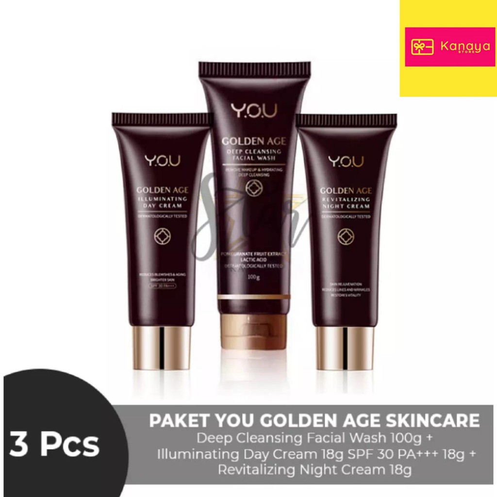 (BISA COD) Paket YOU Golden Age Skincare Ukuran Kecil