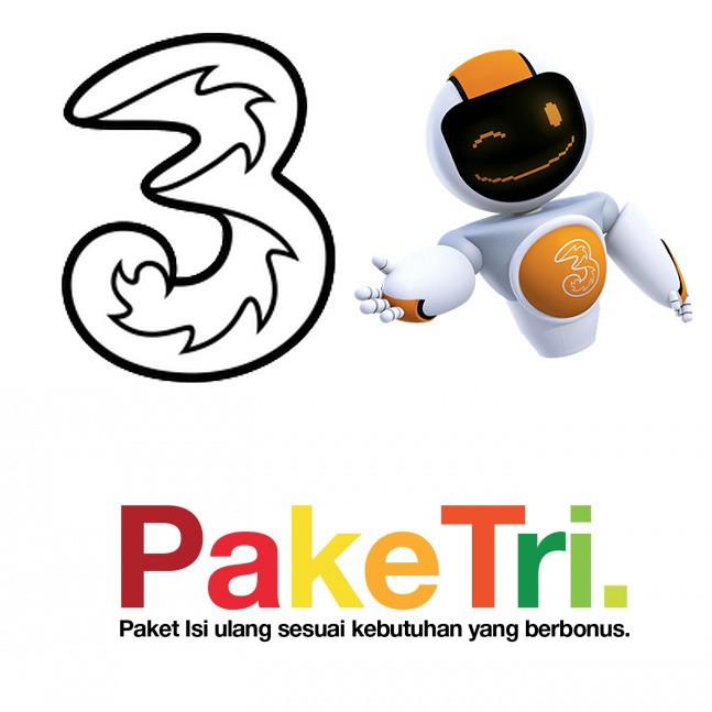 Paket Data Kuota Internet Tri Three Happy 3 1gb 2gb 3gb 4gb 5gb 6g 8gb 10gb 22gb Get More 4g Voucher Shopee Indonesia