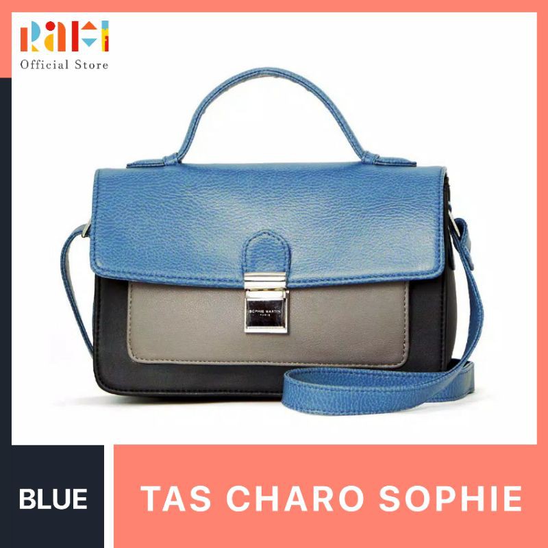SOPHIE MARTIN PARIS Charo Tas Selempang Wanita Import - Biru