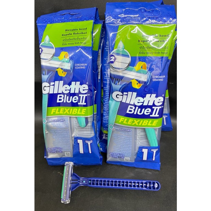 Gilette Blue II Flexible isi 1 Gilette Pisau Cukur// 1renteng 6pcs