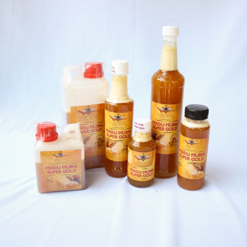 

MADU MURNI SUPER GOLD ( ROYAL JELLY + BEEPOLLEN + PROPOLIS ) ASLI FRESH 1KG RATU LEBAH