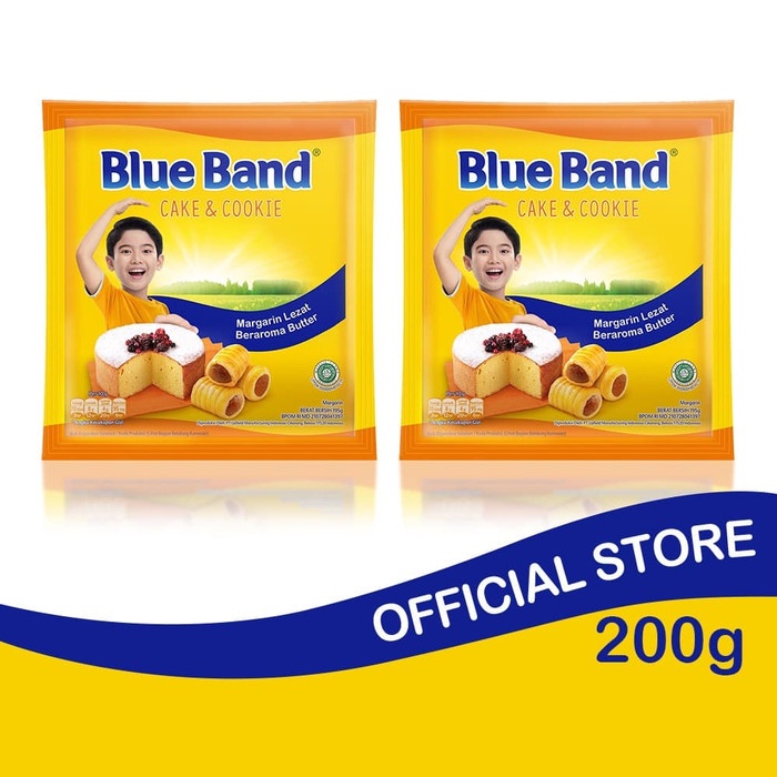 

butter-mentega- blue band cake and cookie margarine sachet 200gr isi 2 -mentega-butter.